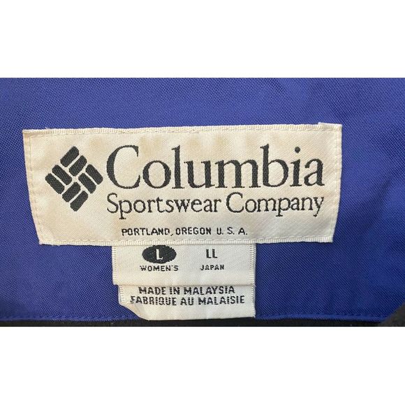 Womens All Black Columbia Jacket Coat Large Fleece - Picture 3 of 3